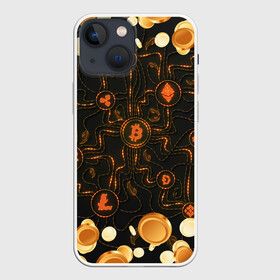 Чехол для iPhone 13 mini с принтом Криптовалюта | Crypto (Z) в Новосибирске,  |  | Тематика изображения на принте: binance coin | bitcoin | blockchain | btc | cardano | crypto | ethereum | litecoin | polkadot | tether | xrp | биткоин | блокчейн | валюта | деньги | криптовалюта | майнер | майнинг | цифровая валюта | цифровое золото | эфир