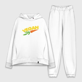 Женский костюм хлопок Oversize с принтом Vegan Life в Новосибирске,  |  | green | greenpaece | vegan | yoga | веган | вегетарианец | гринпис | дерево | еда | животные | жизнь | здоровье | зеленый | йога | мир | овощи | пища | планета | природа | фрукты