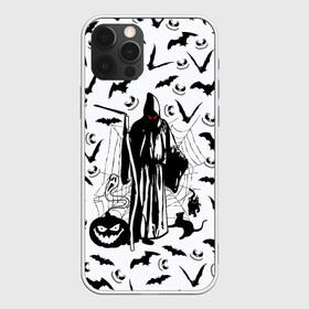 Чехол для iPhone 12 Pro с принтом Хэллоуин, Grim Reaper в Новосибирске, силикон | область печати: задняя сторона чехла, без боковых панелей | Тематика изображения на принте: bat | death | ghost | halloween | horror | spiderweb | вампиры | летучая мышь | летучие мыши | нечистая сила | нечисть | пауки | паутина | привидение | призрак | страшный | тыква | тьма | хеллоуин | хоррор | хэллоуин