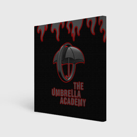 Холст квадратный с принтом The Umbrella Academy | Академи в Новосибирске, 100% ПВХ |  | dark horse comics | the umbrella academy | umbrella | академия амбрелла | комикс | комильфо