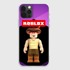 Чехол для iPhone 12 Pro с принтом ROBLOX | РОБЛОКС (Z) в Новосибирске, силикон | область печати: задняя сторона чехла, без боковых панелей | Тематика изображения на принте: game | gamer | roblox | simulator | игра | конструктор | роблок | роблокс | симулятор | строительство | фигура