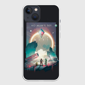 Чехол для iPhone 13 с принтом NMS Next в Новосибирске,  |  | game | games | no mans sky | no men sky | space | выжывалка | игра | игры | космические корабли | космический корабль | космос | ноу менс скай | планеты | путешествие | путешествия