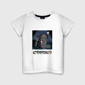 Детская футболка хлопок с принтом Amelie Poulain Амели ночь гном в Новосибирске, 100% хлопок | круглый вырез горловины, полуприлегающий силуэт, длина до линии бедер | ameli | amlie poulain | амели пулен | гном | ночь | фильм