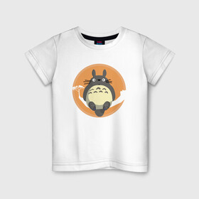 Детская футболка хлопок с принтом Spirit Totoro в Новосибирске, 100% хлопок | круглый вырез горловины, полуприлегающий силуэт, длина до линии бедер | ghibli | japan | nature | neigbor | neighbour | totoro | анимация | аниме | гибли | друг | животные | лес | милый | мир | миядзаки | мой сосед тоторо | мульт | мультфильм | природа | сосед | тоторо | хаяо | хранитель | япония