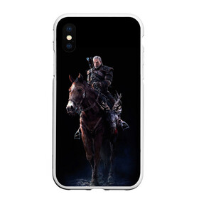 Чехол для iPhone XS Max матовый с принтом Geralt в Новосибирске, Силикон | Область печати: задняя сторона чехла, без боковых панелей | Тематика изображения на принте: geralt | plotka | the witcher | wild hunt | witcher 3 | ведьмак | ведьмак 3 | геральт | дикая охота | плотва