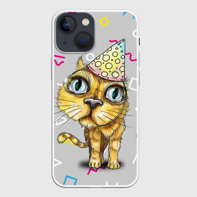 Чехол для iPhone 13 mini с принтом Котик в Новосибирске,  |  | геометрия | глаза | день рождения | именинник | кот | котик