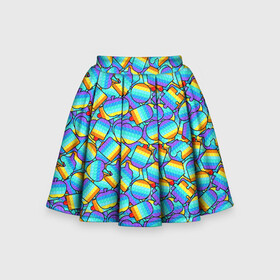 Детская юбка-солнце 3D с принтом POP IT MIX | ПОП ИТ в Новосибирске, 100% полиэстер | Эластичный пояс, крупные складки | pop it | popit | антистресс | игрушка | поп ит | попит | пузырчатая плёнка | пупырка | симпл димпл | симплдимпл
