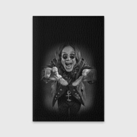 Обложка для паспорта матовая кожа с принтом OZZY OSBOURNE в Новосибирске, натуральная матовая кожа | размер 19,3 х 13,7 см; прозрачные пластиковые крепления | Тематика изображения на принте: black | black sabbath | dark | fear | hand | metal | music | osbourne | punk | rock | дедушка | металл | музыка | озборн | оззи | панк | рок | ужас | черный