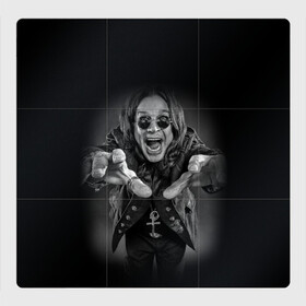 Магнитный плакат 3Х3 с принтом OZZY OSBOURNE в Новосибирске, Полимерный материал с магнитным слоем | 9 деталей размером 9*9 см | black | black sabbath | dark | fear | hand | metal | music | osbourne | punk | rock | дедушка | металл | музыка | озборн | оззи | панк | рок | ужас | черный