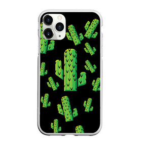 Чехол для iPhone 11 Pro матовый с принтом Cactus Time - Веселые кактусы в Новосибирске, Силикон |  | cactus time | веселый | зеленый | кактусы | милый