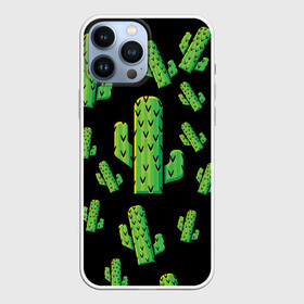 Чехол для iPhone 13 Pro Max с принтом Cactus Time   Веселые кактусы в Новосибирске,  |  | cactus time | веселый | зеленый | кактусы | милый