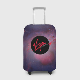 Чехол для чемодана 3D с принтом Virgin Galactic космос в Новосибирске, 86% полиэфир, 14% спандекс | двустороннее нанесение принта, прорези для ручек и колес | вирджин галактик | космос | лого