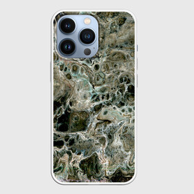 Чехол для iPhone 13 Pro с принтом Инопланетный камуфляж в Новосибирске,  |  | абстрактный | космос | краска | натуральный | паутина | пена | психоделический | психоделия | пятна | пятна краски | разводы | разводы краски | разливы краски | серый | фантазийный | фантастика
