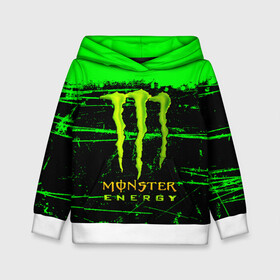 Детская толстовка 3D с принтом MONSTER ENERGY NEON LOGO в Новосибирске, 100% полиэстер | двухслойный капюшон со шнурком для регулировки, мягкие манжеты на рукавах и по низу толстовки, спереди карман-кенгуру с мягким внутренним слоем | monster | monster energy | монстер | монстер енерджи | монстер енэрджи | монстер энерджи | неон | энергетик | энергетический напиток