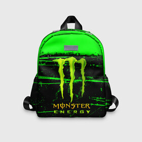 Детский рюкзак 3D с принтом MONSTER ENERGY NEON LOGO в Новосибирске, 100% полиэстер | лямки с регулируемой длиной, сверху петелька, чтобы рюкзак можно было повесить на вешалку. Основное отделение закрывается на молнию, как и внешний карман. Внутри дополнительный карман. По бокам два дополнительных кармашка | monster | monster energy | монстер | монстер енерджи | монстер енэрджи | монстер энерджи | неон | энергетик | энергетический напиток