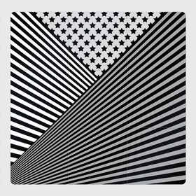 Магнитный плакат 3Х3 с принтом Полосатый комбинированный узор в Новосибирске, Полимерный материал с магнитным слоем | 9 деталей размером 9*9 см | звезды | комбинированный | молодежный | монохромный | полосатый | серый и черный | современный | черно белый