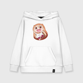 Детская толстовка хлопок с принтом Umaru в Новосибирске, 100% хлопок | Круглый горловой вырез, эластичные манжеты, пояс, капюшен | anime | himouto umaru chan | umaru | umaru chan | аниме | аниме сереал | двуличная сестрёнка умару | мульт  фильм | мультсериал | умару | умару дома | умару чан