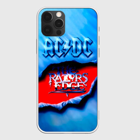 Чехол для iPhone 12 Pro с принтом AC/DC - The Razor’s Edge в Новосибирске, силикон | область печати: задняя сторона чехла, без боковых панелей | Тематика изображения на принте: ac dc | acdc | acdc ас дс | angus | back in black | highway to hell | mckinnon | you | австралийская | ангус янг | ас дс | асдс | блюз | в форме | гитара | группа | крис слэйд | метал | молния | музыка | певец | рок | рок н ролл | стиви янг