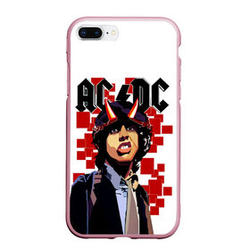 Чехол для iPhone 7Plus/8 Plus матовый с принтом AC/DC Ангус Янг в Новосибирске, Силикон | Область печати: задняя сторона чехла, без боковых панелей | ac dc | acdc | acdc ас дс | angus | back in black | highway to hell | mckinnon | you | австралийская | ангус янг | ас дс | асдс | блюз | в форме | гитара | группа | крис слэйд | метал | молния | музыка | певец | рок | рок н ролл | стиви янг