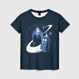 Женская футболка 3D с принтом MATT SMITH в Новосибирске, 100% полиэфир ( синтетическое хлопкоподобное полотно) | прямой крой, круглый вырез горловины, длина до линии бедер | doctor who | serial | доктор кто | путешествия во времени | сериал | сериалы | фантастика