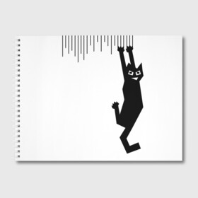 Альбом для рисования с принтом Я так вижу! в Новосибирске, 100% бумага
 | матовая бумага, плотность 200 мг. | Тематика изображения на принте: art | арт | злой кот | котики | угар | художник | юмор