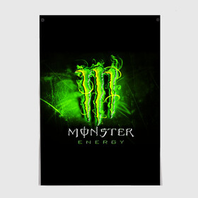 Постер с принтом MONSTER ENERGY NEON | НЕОН в Новосибирске, 100% бумага
 | бумага, плотность 150 мг. Матовая, но за счет высокого коэффициента гладкости имеет небольшой блеск и дает на свету блики, но в отличии от глянцевой бумаги не покрыта лаком | monster | monster energy | монстер | монстер енерджи | монстер енэрджи | монстер энерджи | неон | энергетик | энергетический напиток