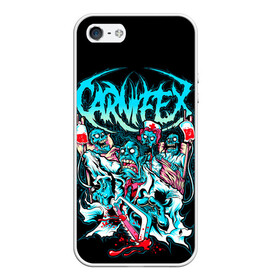 Чехол для iPhone 5/5S матовый с принтом Carnifex в Новосибирске, Силикон | Область печати: задняя сторона чехла, без боковых панелей | carnifex | die without hope | graveside confessions | world war x | группы | дэткор | карнифекс | музыка | рок