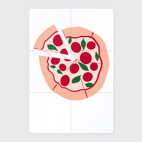 Магнитный плакат 2Х3 с принтом пицца и ломтик в Новосибирске, Полимерный материал с магнитным слоем | 6 деталей размером 9*9 см | быстро | вкусно | еда | италия | кухня | пицца | тесто