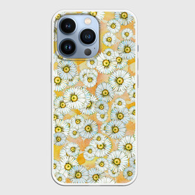 Чехол для iPhone 13 Pro с принтом Раз   ромашка, два   ромашка... в Новосибирске,  |  | Тематика изображения на принте: акварель | акварельный | летний | разводы | ромашка | ромашки | солнечный | теплый | цветочки | цветочный | цветы