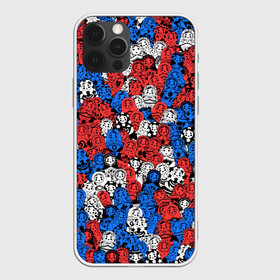 Чехол для iPhone 12 Pro Max с принтом Бело-сине-красные матрёшки в Новосибирске, Силикон |  | matryoshka | матрешка | паттерн | россия | русский | славянский | триколор | узор | флаг