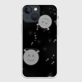 Чехол для iPhone 13 mini с принтом Смайл в Новосибирске,  |  | ангел | звёзды | милота | смайл | смайлик | смайлики | эмодзи