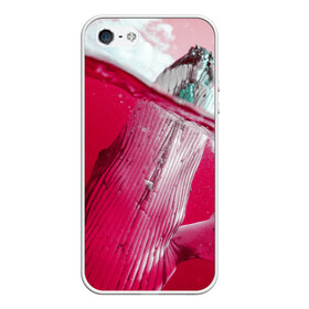 Чехол для iPhone 5/5S матовый с принтом Кит в Новосибирске, Силикон | Область печати: задняя сторона чехла, без боковых панелей | кит | морские животные | неоновый мир | под водой | прикольные животные | розовая природа | розовый мир
