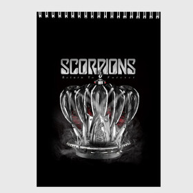 Скетчбук с принтом SCORPIONS в Новосибирске, 100% бумага
 | 48 листов, плотность листов — 100 г/м2, плотность картонной обложки — 250 г/м2. Листы скреплены сверху удобной пружинной спиралью | chainge | forever | germany | grunge | king | metal | music | punk | return | rock | scorpions | wind | ветер | германия | гранж | корона | метал | панк | перемен | рок | скорпионс | хард рок