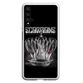 Чехол для Honor 20 с принтом SCORPIONS в Новосибирске, Силикон | Область печати: задняя сторона чехла, без боковых панелей | chainge | forever | germany | grunge | king | metal | music | punk | return | rock | scorpions | wind | ветер | германия | гранж | корона | метал | панк | перемен | рок | скорпионс | хард рок