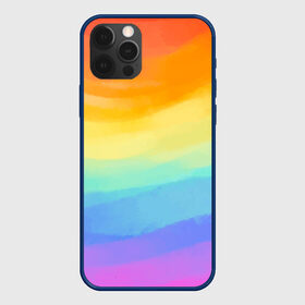 Чехол для iPhone 12 Pro с принтом РАДУЖНЫЕ ВОЛНЫ | RAINBOW WAVES (Z) в Новосибирске, силикон | область печати: задняя сторона чехла, без боковых панелей | color | paint | rainbow | rainbow waves | waves | волны | краска | радуга | радужная | радужные волны | цветная | яркая