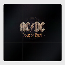 Магнитный плакат 3Х3 с принтом AC/DC Rock or Bust в Новосибирске, Полимерный материал с магнитным слоем | 9 деталей размером 9*9 см | ac dc | acdc | acdc ас дс | angus young | back in black | highway to hell | mckinno | австралийская | ангус янг | ас дс | асдс | блюз | в форме | гитара | группа | крис слэйд | метал | молния | музыка | певец | рок | рок н ролл | стиви янг