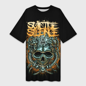 Платье-футболка 3D с принтом Suicide Silence в Новосибирске,  |  | metal | suicide silence | грув метал | группы | дэткор | метал | музыка | ню метал | рок