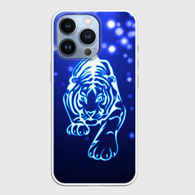 Чехол для iPhone 13 Pro с принтом Неоновый тигр в Новосибирске,  |  | cat | neon | new year | tiger | блеск | восточный гороскоп | год тигра | гороскоп | день рождения | дикие животные | дикий тигр | зверь | злой кот | кот | кошак | кошка | неоновый | новый год | подарок | сила
