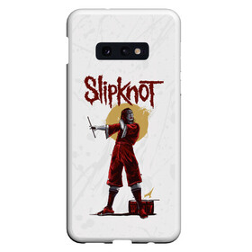 Чехол для Samsung S10E с принтом SLIPKNOT | СЛИПКНОТ (Z) в Новосибирске, Силикон | Область печати: задняя сторона чехла, без боковых панелей | joey jordison | rock | slipknot | джордисон джои | петля | рок | скользящий узел | слипкнот | тяжелый рок | удавка