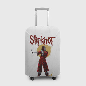 Чехол для чемодана 3D с принтом SLIPKNOT | СЛИПКНОТ (Z) в Новосибирске, 86% полиэфир, 14% спандекс | двустороннее нанесение принта, прорези для ручек и колес | joey jordison | rock | slipknot | джордисон джои | петля | рок | скользящий узел | слипкнот | тяжелый рок | удавка