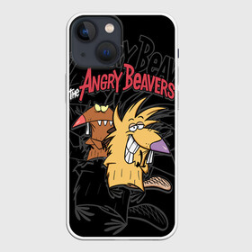 Чехол для iPhone 13 mini с принтом Крутые Бобры в Новосибирске,  |  | angry | cartoon | cartoon   series | cheerful | cool beavers | daggett doofus beaver | deggetu | norbert | norbert foster beaver | весёлый | деггету | дэггет дофус | злой | крутые бобры | мульт   сериал | мультфильм | норберт фостер | норбер