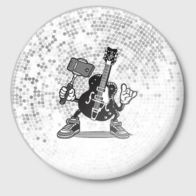Значок с принтом Гитара сэлфи в Новосибирске,  металл | круглая форма, металлическая застежка в виде булавки | Тематика изображения на принте: peace | selfi | гитара | мир | рок | рокер | сэлфи | фотка | электрогитара