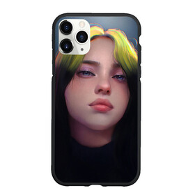 Чехол для iPhone 11 Pro Max матовый с принтом Billie Eilish: Рисунок в Новосибирске, Силикон |  | billie eilish | celebrity | drawing | face | space | turquoise | билли айлиш | бирюзовый | знаменитость | космос | лицо | рисовка