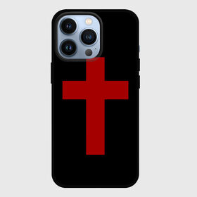 Чехол для iPhone 13 Pro с принтом Красный Крест в Новосибирске,  |  | Тематика изображения на принте: геометрия | красный крест | крест | минимализм | религия