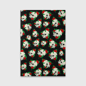 Обложка для паспорта матовая кожа с принтом Черепа и розы / Skull and Roses в Новосибирске, натуральная матовая кожа | размер 19,3 х 13,7 см; прозрачные пластиковые крепления | Тематика изображения на принте: death | gothic | halloween | horror | roses | skeleton | skillet | skull | готика | готические | жуткий | кости | красные розы | листья | скелет | хеллоуин | хоррор | хэллоуин | цветы | череп | черепа в розах | черепа и розы | черепа с
