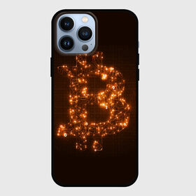 Чехол для iPhone 13 Pro Max с принтом СВЕТЯЩИЙСЯ BITCOIN в Новосибирске,  |  | Тематика изображения на принте: bitcoin | btc | coin | биткоин | биткойн | валюта | деньги | криптовалюта | монета | платёжная система | технология