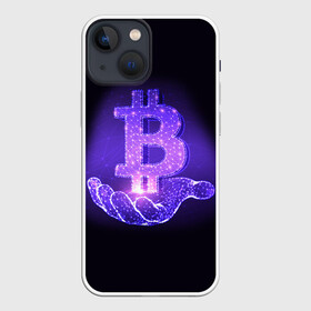 Чехол для iPhone 13 mini с принтом BITCOIN IN HAND | БИТКОИН в Новосибирске,  |  | Тематика изображения на принте: bitcoin | btc | coin | биткоин | биткойн | валюта | деньги | криптовалюта | монета | платёжная система | технология