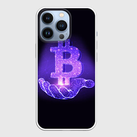 Чехол для iPhone 13 Pro с принтом BITCOIN IN HAND | БИТКОИН в Новосибирске,  |  | Тематика изображения на принте: bitcoin | btc | coin | биткоин | биткойн | валюта | деньги | криптовалюта | монета | платёжная система | технология