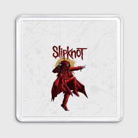 Магнит 55*55 с принтом SLIPKNOT | СЛИПКНОТ (Z) в Новосибирске, Пластик | Размер: 65*65 мм; Размер печати: 55*55 мм | rock | slipknot | петля | рок | скользящий узел | слипкнот | тяжелый рок | удавка