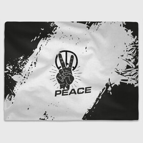 Плед 3D с принтом Peace | Мир (Z) в Новосибирске, 100% полиэстер | закругленные углы, все края обработаны. Ткань не мнется и не растягивается | anarchy | hippies | peace | анархизм | анархия | два пальца | знак | знаки | любовь | мир | хиппи